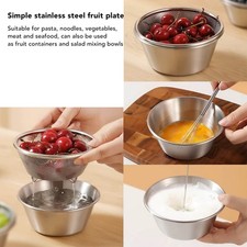 Stainless Steel Colander Strainer Bowl Set For Fruit Washing