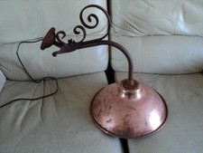 VERY RARE Vintage LARGE Cast Iron& Copper Wall Industrial SHOP SIGN STREET LIGHT
