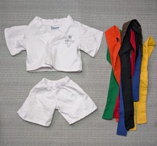 Build a Bear Workshop Karate Martial Arts White Outfit with 6 Colour Belts