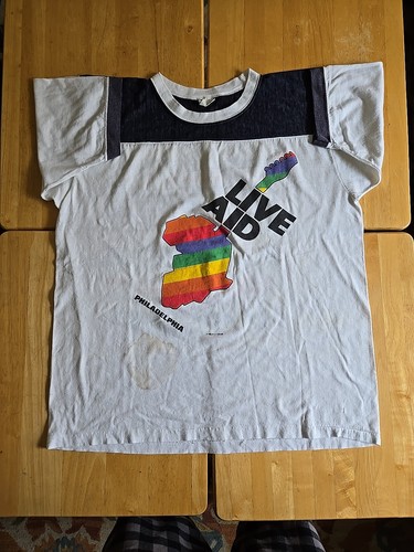 Vintage live aid - t, white
