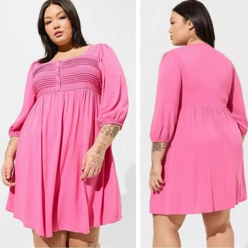 Torrid mini rayon - rayon, pintuck