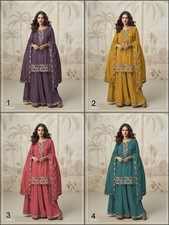 Heavy Function Wear Chinon silk  With Embroidery Work Top Bottom & Dupatta 12-RD