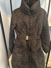 Women’s Maternity Padded Mamalicious Black Belted Coat In Size XL