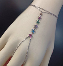 Hand chain bracelet sterling - bracelet,