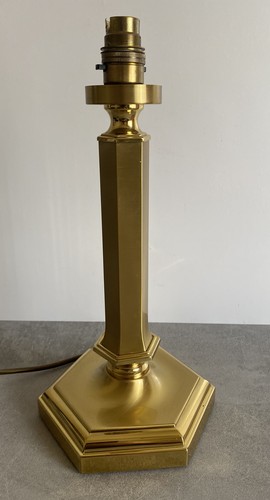 Vintage brass column table - brass,