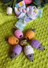 Set of 6 Hand Knitted Hedgehog