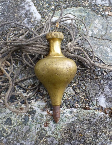 Antique vintage brass plumb - vintage,