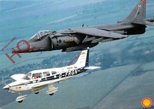 Picture Postcard__RAF HARRIER, ESCORTING POLLY VACHER [SHELL]