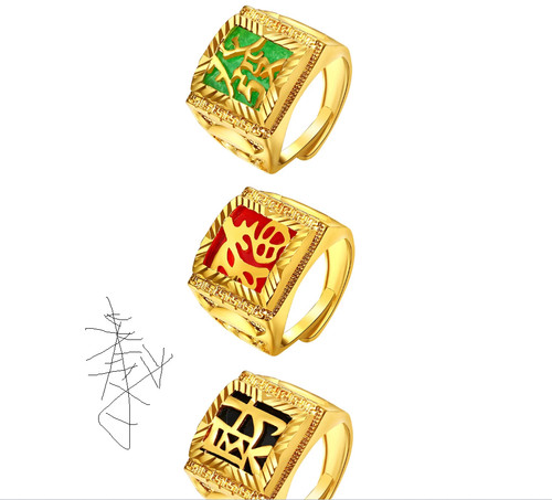 925silver nautical gold band - gold,