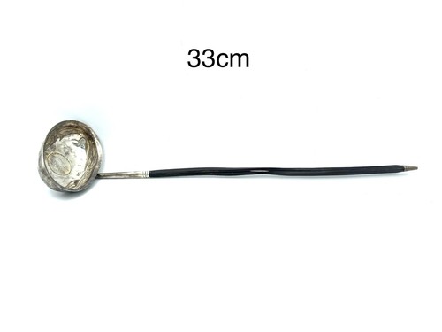 Silver toddy ladle - with, baleen