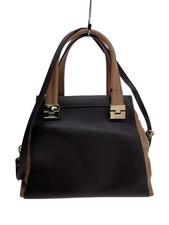 RIPANI Leather Shoulder Bag Brown Compact Used