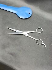 Vintage Hot Drop Forged Steel ITALY Morris 41 Barber Scissors In Case VGC