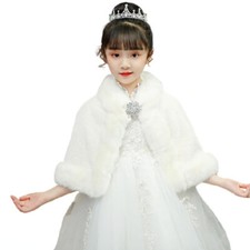 Girls Kids Faux Fur Shawl