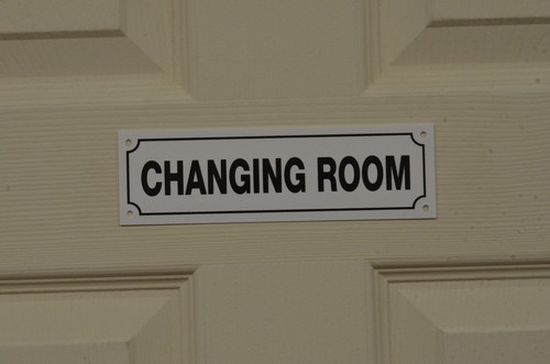 Changing room sign sticker - room,