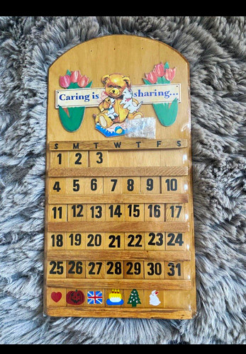 Vintage wooden bear - wooden, perpetual