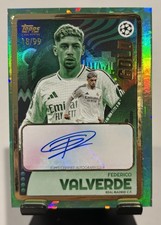 Federico Valverde Real Madrid Topps Gold 2024/25 Green Auto  18/99