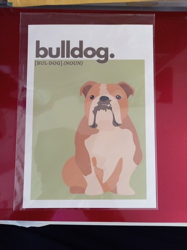 British bulldog print with - british,