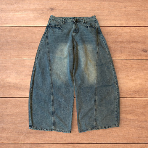 Vintage style baggy wide leg