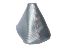 Gear Gaiter For BMW Series 3 E36 E46 Vinyl Blue Carbon Fiber Style + TRI Stitch