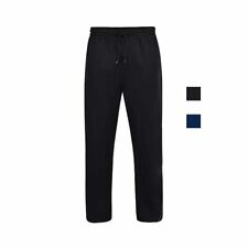 Espionage Mens Joggers Plain Jog Bottoms Open Leg Hem Zipped Pockets  2XL-8XL