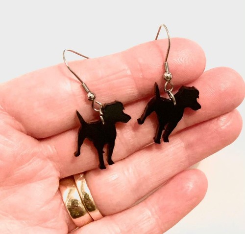 Patterdale terrier dog - terrier, dangle