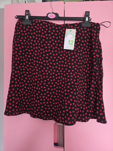 Strawberry print skirt - strawberry,