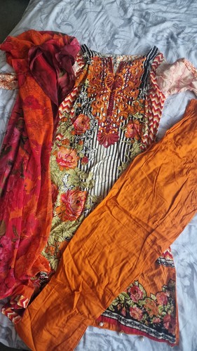 Ladies orange shalwar - orange,