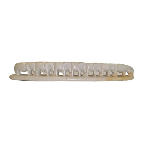 Hand carved soapstone line - soapstone, of