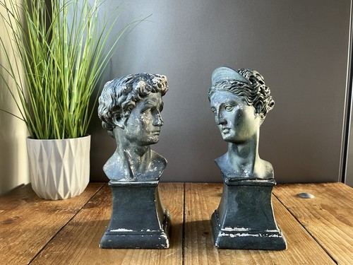 Pair vintage greek god - pair,