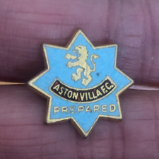 RARE OLD ASTON VILLA F.C. PREPARED STAR  ENAMEL PIN BADGE BY A.E.W.