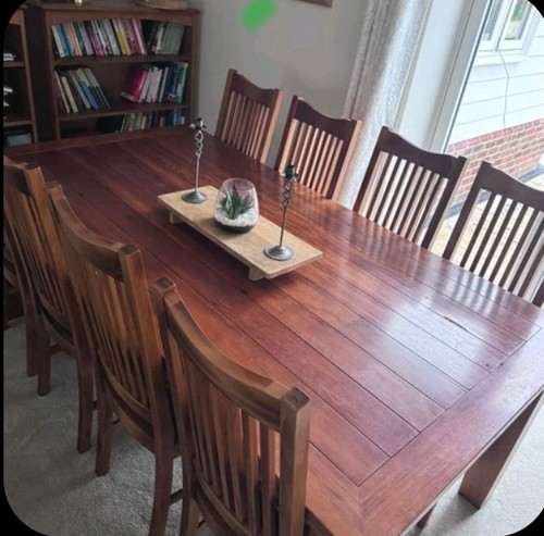 Solid wood dining table - dining, 8