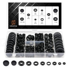 Vrupin 188 Pieces Rubber Cable Grommet Set, Hole Plug Assortment Kit, 10 Sizes