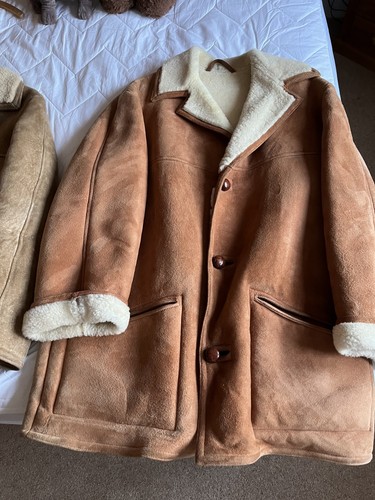 Vintage sheepskin coat mens - vintage,