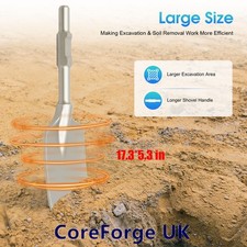 1-1/8" Hex Clay Spade Scoop