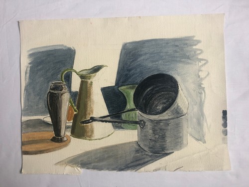 Unframed original oil - , on