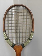 Vintage 30's/40's original gut string tennis racquet