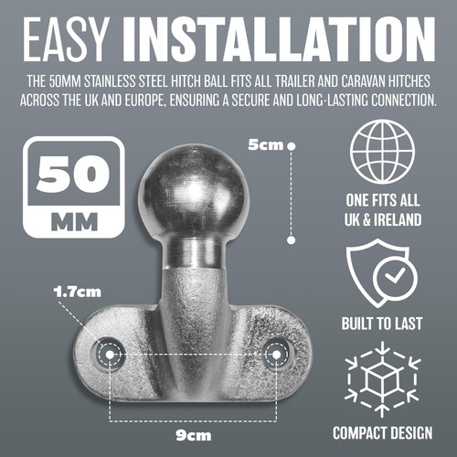 50mm tow ball approved - 50mm, eu