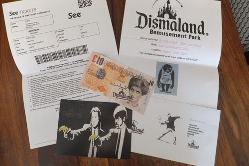 Banksy signed tenner - , &