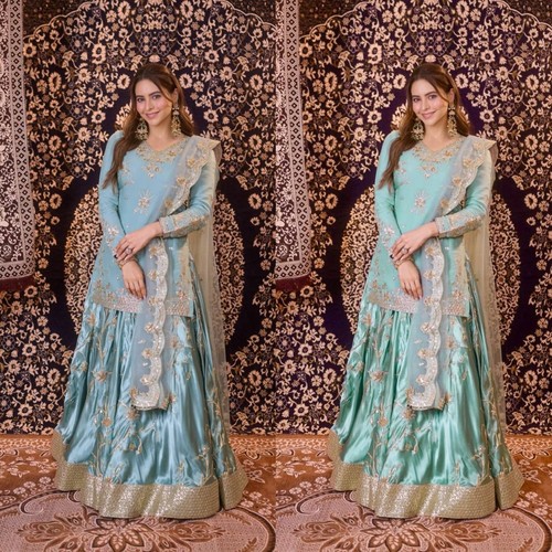 Sky green readymade kurti - sky,