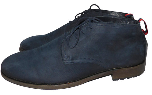Zara men blue leather - blue, up