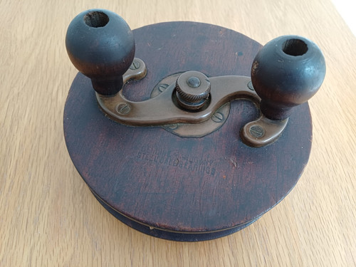 Vintage mahogany and brass - and,