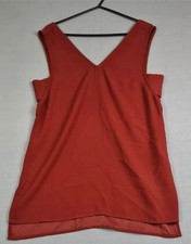 New Look Women's Size 10 Chiffon Top Dark Orange