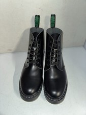 Solovair black leather - black, 6-eye