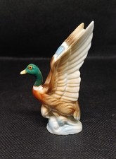 Vintage Mallard Duck Drake Figurine Fine Bone China Miniature Collectible Animal