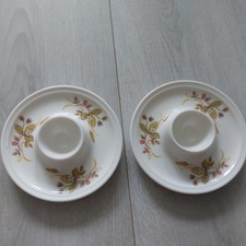 Vintage St Michael Set of 2 Melamine Egg Cups Harvest VGC