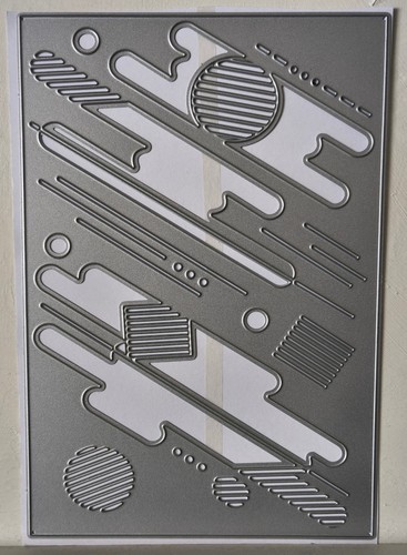 Card front die geometric - die,