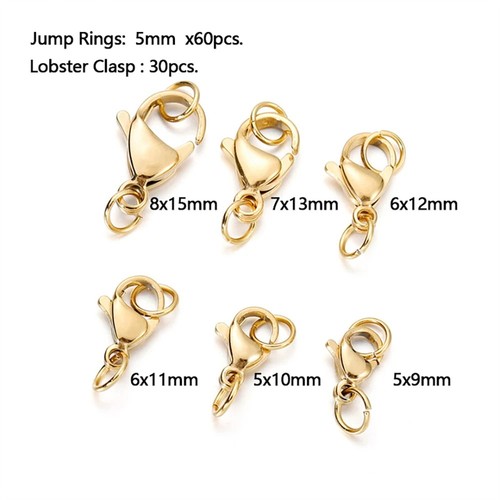 30pcs lobster clasp jump - 30pcs,