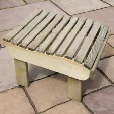 Garden Footstool Wooden Zest