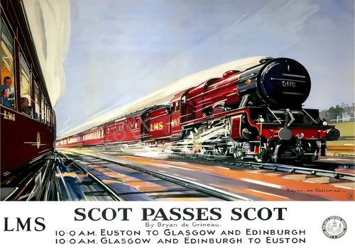 Vintage railway poster scot - poster, 'scot