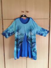 Butler & Wilson BNWOT Size 3XL Tunic Top Chiffon Topped Blue Chiffon Sleeves